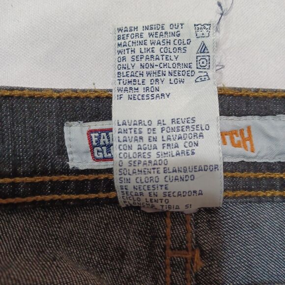 Faded Glory Jeans 12 Petite Womens Bootcut Black Mid Rise Stretch Denim 34x28 - Picture 7 of 9